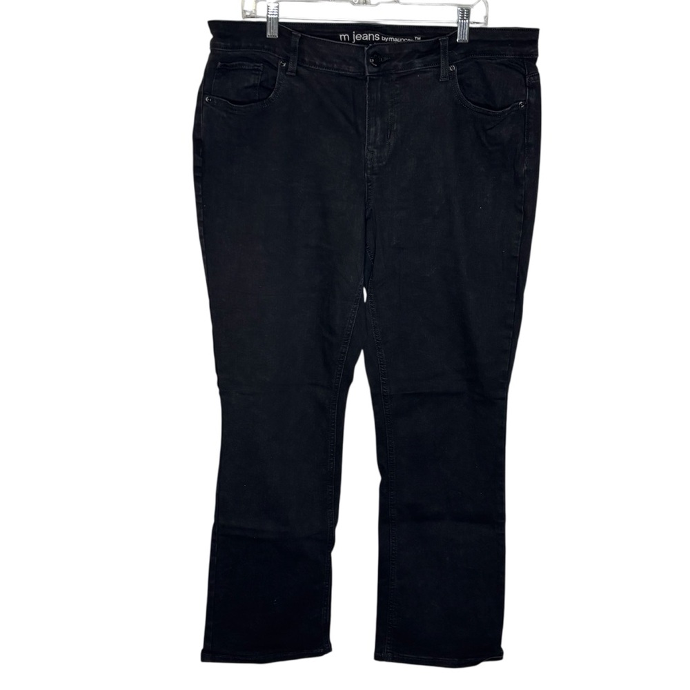 M Jeans by Maurices Women’s Size 16W Straight Leg Mid-Rise Black Stretch